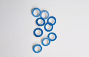 Broche circular azul
