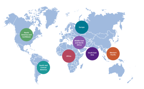 map of IDF regions and members