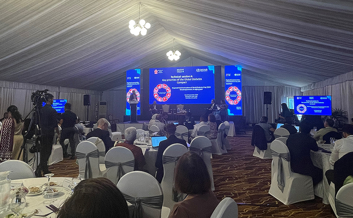 Sala de reuniones SEARO de la OMS en Día Mundial de la Diabetes en Sri Lanka