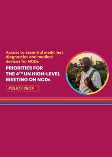 Acceso a medicamentos esenciales, diagnósticos y dispositivos médicos para las ENT: Prioridades para la 4ª Reunión de Alto Nivel de las Naciones Unidas sobre las ENT