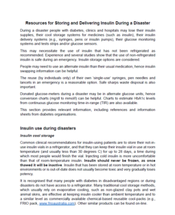 storing insulin